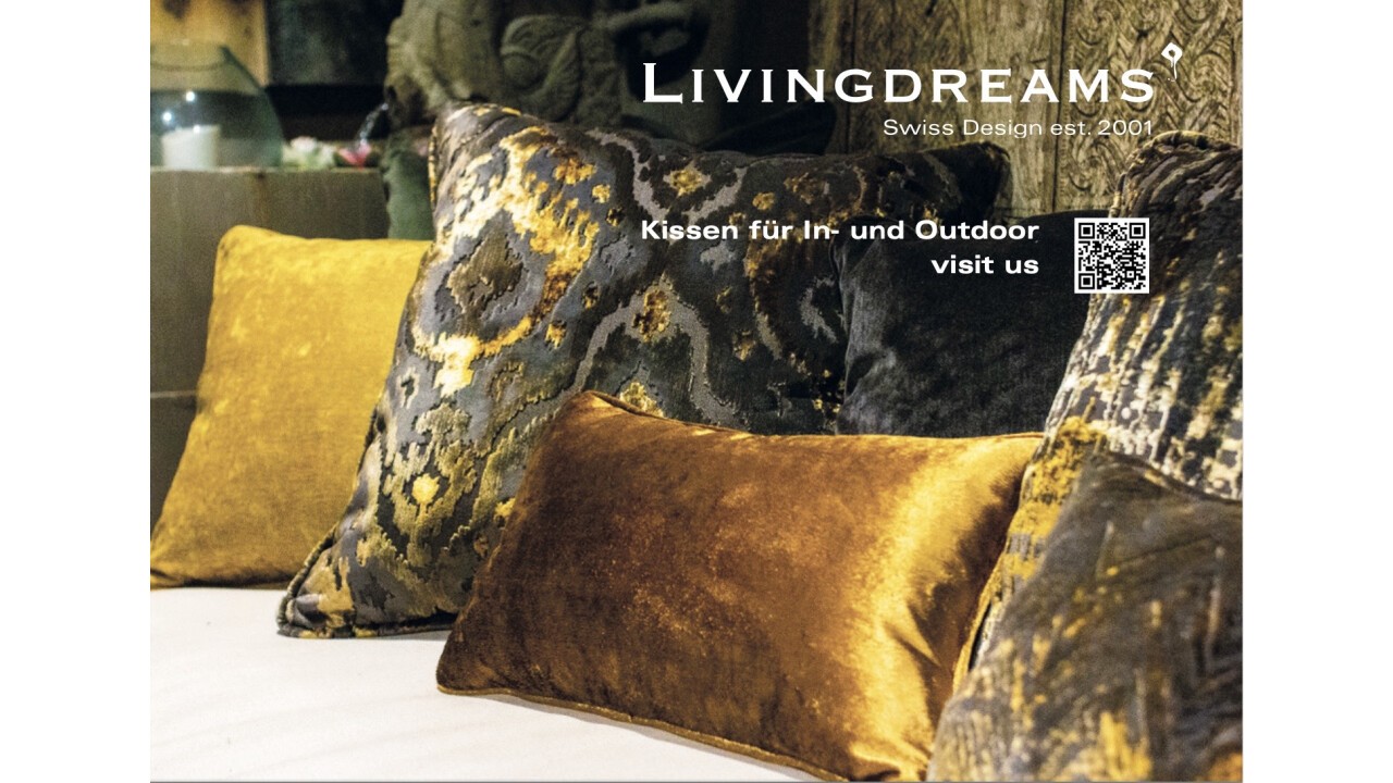 Aat our second booth hall 1 A 06 we will show In & Outdoor cushions from our collection